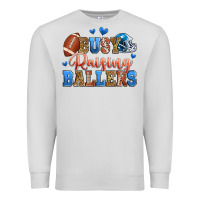 Dove Grey busy raising ballers american football Premium Sweatshirt - Zillion Design Studio