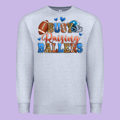 Busy Raising Ballers American Football Premium Sweatshirt Designed By Zillion Design Studio