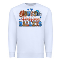 White busy raising ballers american football Premium Sweatshirt - Zillion Design Studio
