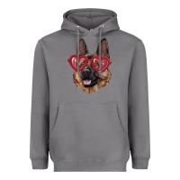 Storm german shepherd with love glasses Heavyweight Hoodie - RanaPortraitStore