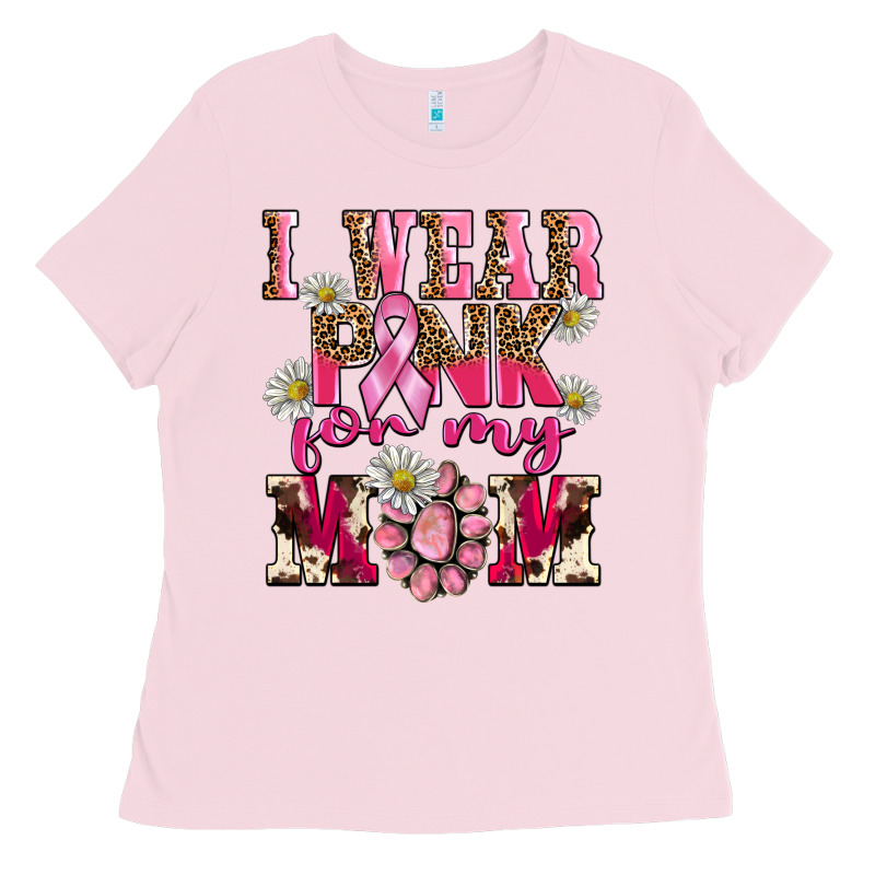 I Wear Pink For My Mom Ladies Tee by BarkalooDesign | Teevron