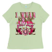 Matcha i wear pink for my mom Ladies Tee - BarkalooDesign