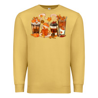Antique Gold Fall Coffee Cups Premium Sweatshirt - texasbilliewilder