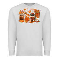 Dove Grey Fall Coffee Cups Premium Sweatshirt - texasbilliewilder