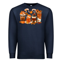 Navy Fall Coffee Cups Premium Sweatshirt - texasbilliewilder