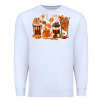 White Fall Coffee Cups Premium Sweatshirt - texasbilliewilder