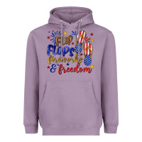 Lavender flip flops fireworks and freedom Heavyweight Hoodie - texasbilliewilder