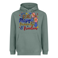 Sage flip flops fireworks and freedom Heavyweight Hoodie - texasbilliewilder