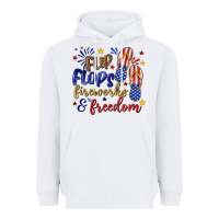 White flip flops fireworks and freedom Heavyweight Hoodie - texasbilliewilder