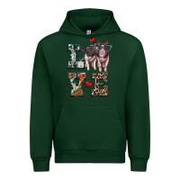 Forest Green love baby pigs Urban Hoodie - Artiststas