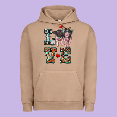 Love Baby Pigs Urban Hoodie Designed By Artiststas