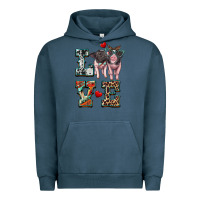 Pigment Midnight Navy love baby pigs Urban Hoodie - Artiststas