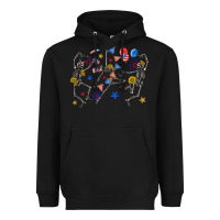 Black fourth of july dancing skeleton Heavyweight Hoodie - texasbilliewilder
