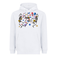 White fourth of july dancing skeleton Heavyweight Hoodie - texasbilliewilder
