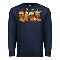 Navy Fall Coffee Cups Premium Sweatshirt - texasbilliewilder