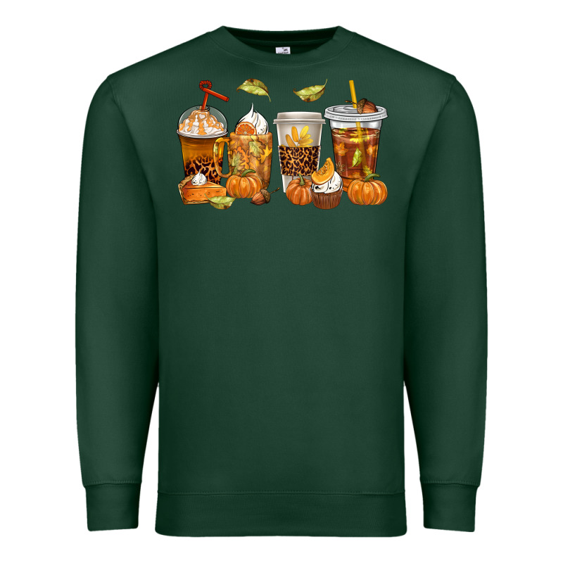 Fall Coffee Cups Premium Sweatshirt by texasbilliewilder | Teevron
