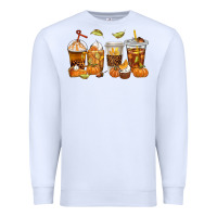 White Fall Coffee Cups Premium Sweatshirt - texasbilliewilder