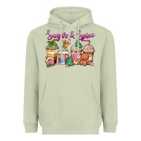 Matcha sugar and spice pink gingerbread coffee cups Heavyweight Hoodie - Zillion Design Studio