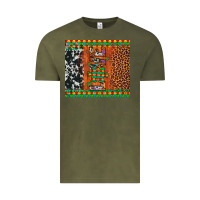 Vintage Olive love autism awareness leopard cowhide Vintage Tee - Artiststas