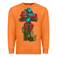 Carrot cross gemstone cactus roses cowboy hat Premium Sweatshirt - RanaPortraitStore