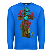 True Royal cross gemstone cactus roses cowboy hat Premium Sweatshirt - RanaPortraitStore