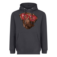 Smoke labrador retriever with love glass Heavyweight Hoodie - RanaPortraitStore