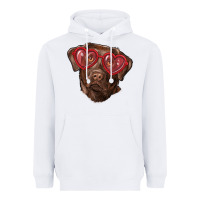 White labrador retriever with love glass Heavyweight Hoodie - RanaPortraitStore