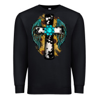 Black cross gemstone wings Premium Sweatshirt - RanaPortraitStore