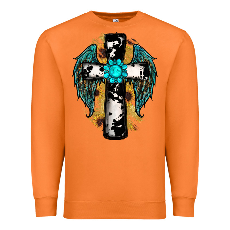 Cross Gemstone Wings Premium Sweatshirt by RanaPortraitStore | Teevron