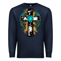 Navy cross gemstone wings Premium Sweatshirt - RanaPortraitStore