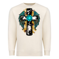 Sandshell cross gemstone wings Premium Sweatshirt - RanaPortraitStore