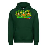 Forest Green st patricks day gnomes shamrock gold rainbow Urban Hoodie - Artiststas