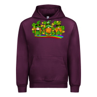 Mauve Wine st patricks day gnomes shamrock gold rainbow Urban Hoodie - Artiststas