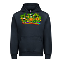Navy st patricks day gnomes shamrock gold rainbow Urban Hoodie - Artiststas