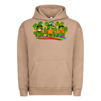 Pigment Burro st patricks day gnomes shamrock gold rainbow Urban Hoodie - Artiststas