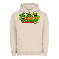 Pigment French Oak st patricks day gnomes shamrock gold rainbow Urban Hoodie - Artiststas