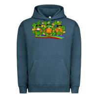 Pigment Midnight Navy st patricks day gnomes shamrock gold rainbow Urban Hoodie - Artiststas
