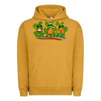 Pigment Peanut Butter st patricks day gnomes shamrock gold rainbow Urban Hoodie - Artiststas