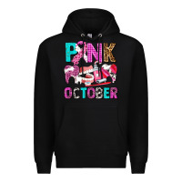 Black pink october Premium Hoodie - AdoDesignShop