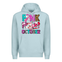 Blue Mist pink october Premium Hoodie - AdoDesignShop