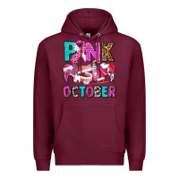 Burgundy pink october Premium Hoodie - AdoDesignShop