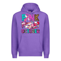 Purple pink october Premium Hoodie - AdoDesignShop