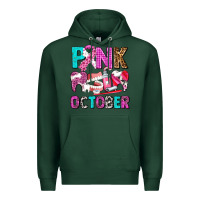 Sports Green pink october Premium Hoodie - AdoDesignShop
