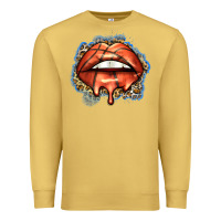 Antique Gold basketball lips Premium Sweatshirt - Zillion Design Studio