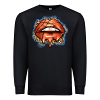 Black basketball lips Premium Sweatshirt - Zillion Design Studio