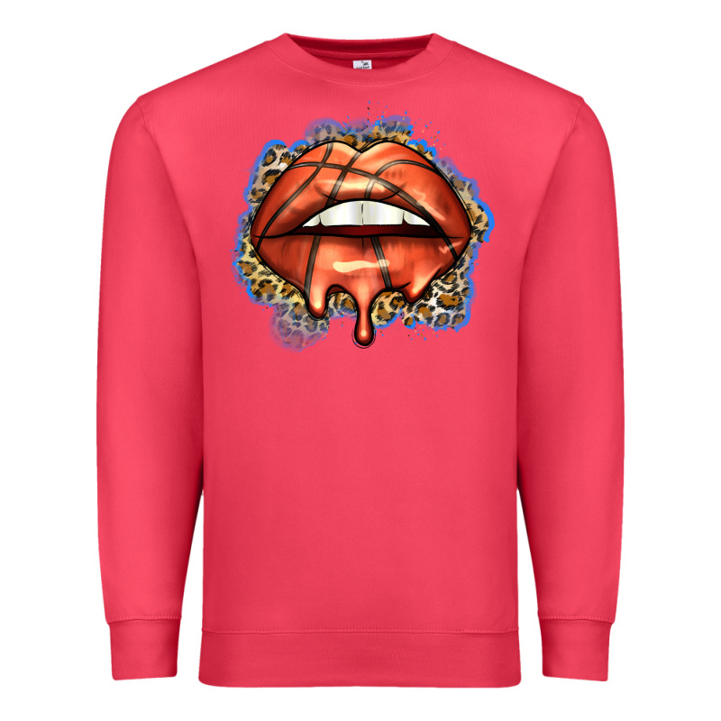 Basketball Lips Premium Sweatshirt by Zillion Design Studio | Teevron