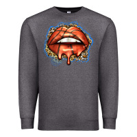 Charcoal Heather basketball lips Premium Sweatshirt - Zillion Design Studio