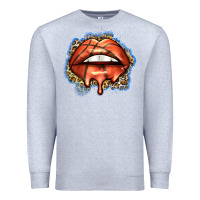 Heather Grey basketball lips Premium Sweatshirt - Zillion Design Studio