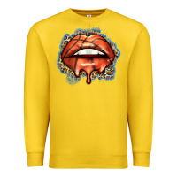 Lemon basketball lips Premium Sweatshirt - Zillion Design Studio