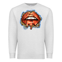 Oatmeal Heather basketball lips Premium Sweatshirt - Zillion Design Studio